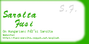 sarolta fusi business card